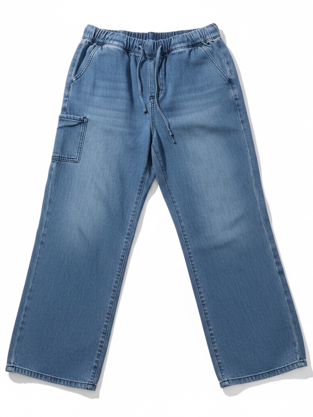 Sincerely Jules Denim Pull On Elastic Waist Pants Blue Medium Y2k Style - Picture 2 of 6